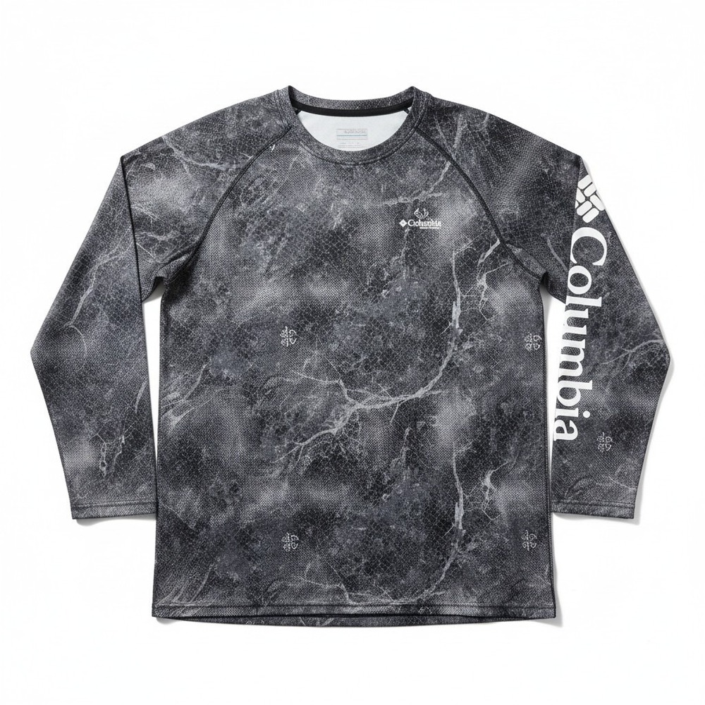 Columbia PFG Super Terminal Tackle Shirt Men's XXL Black Realtree Mako Camo LS